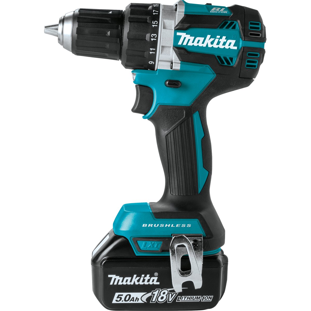 18V LXT® Lithium‑Ion Compact Brushless Cordless 1/2" Driver‑Drill Kit (5.0Ah) Makita