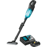 18V LXT® Lithium‑ion Compact Brushless Cordless Vacuum Kit, Trigger w/ Lock (2.0Ah) XLC03R1BX4 Makita Black - Kit