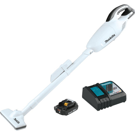 18V LXT® Lithium‑Ion Compact Cordless Vacuum - Kit XLC02RB1W Makita Kit White