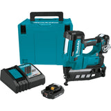 18V LXT® Lithium‑Ion Cordless 2‑1/2" Straight Finish Nailer, 16 Ga. XNB02RJ Makita Kit