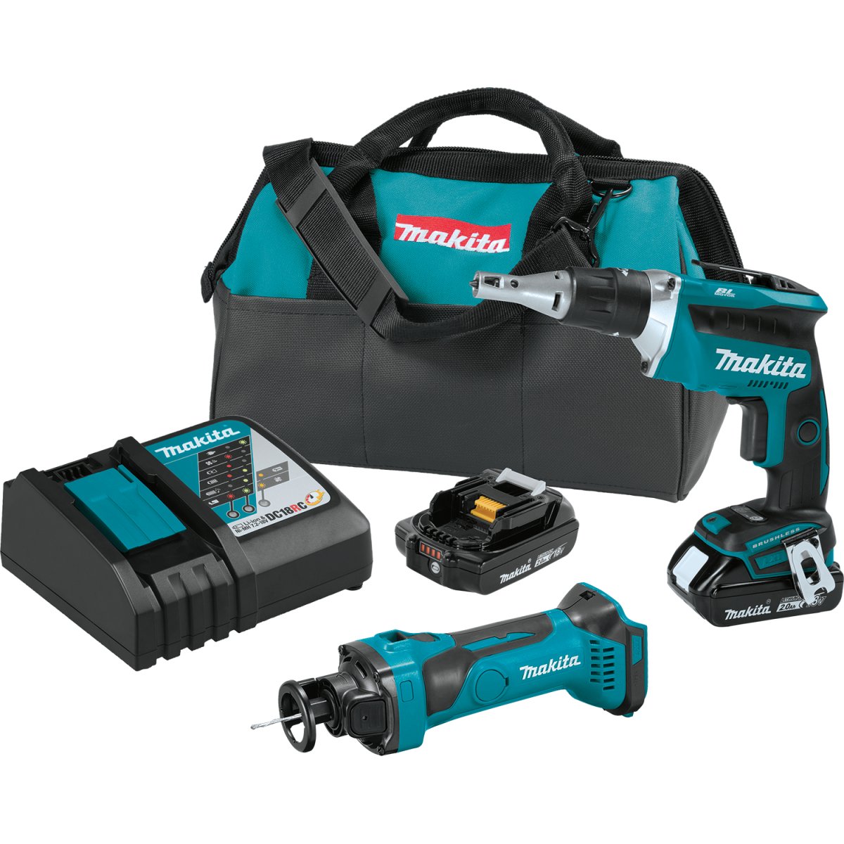 18V LXT® Lithium‑Ion Cordless 2‑Pc. Combo Kit XT255R Makita 2Ah Battery Kit
