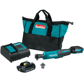 18V LXT® Lithium‑Ion Cordless 3/8" / 1/4" Sq. Drive Ratchet XRW01SR1 Makita Kit