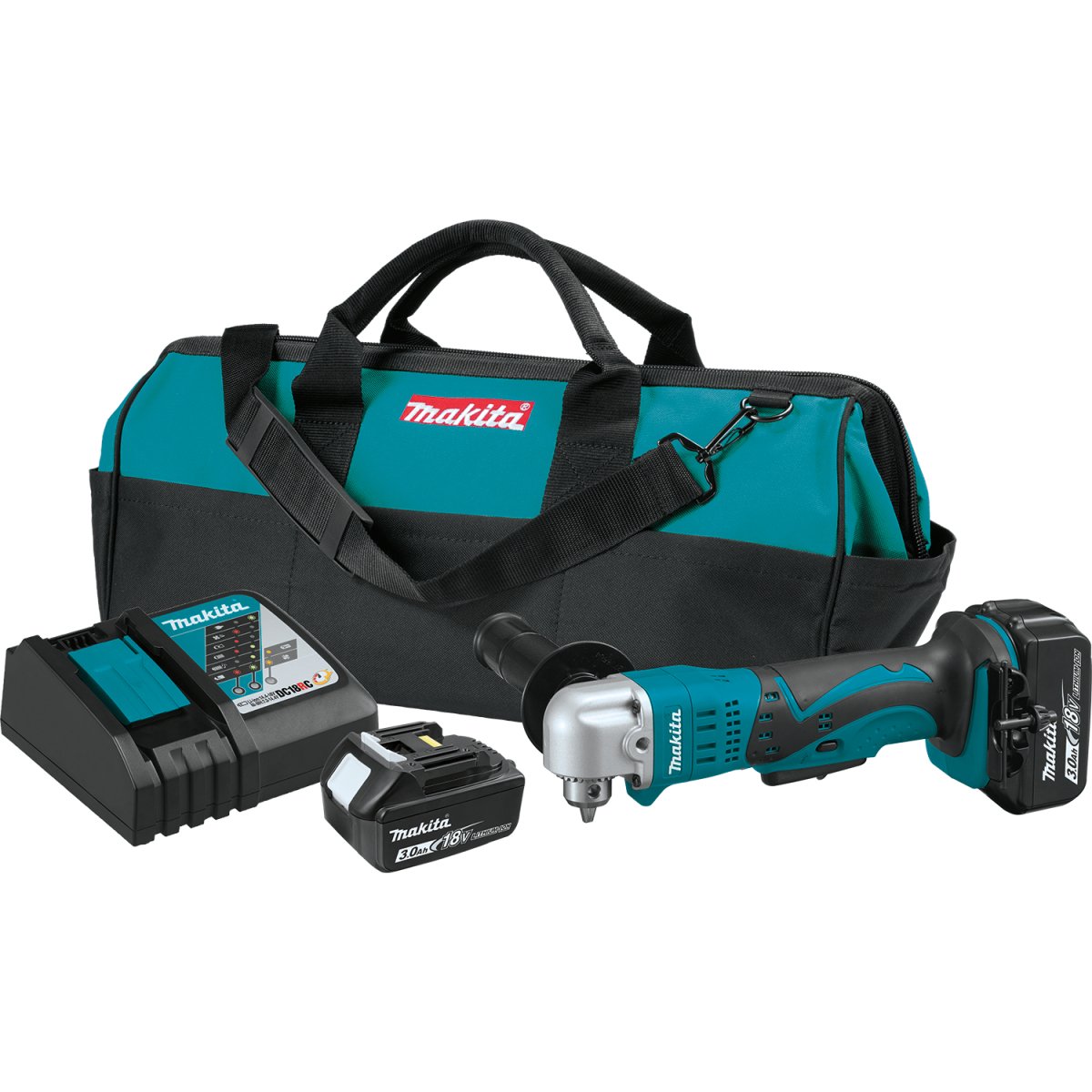 18V LXT® Lithium‑Ion Cordless 3/8" Angle Drill (3.0Ah) Makita