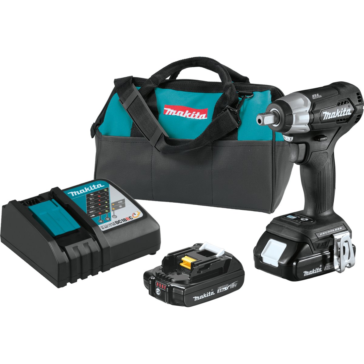 18V LXT® Lithium‑Ion Sub‑Compact Brushless Cordless 1/2" Sq. Drive Impact Wrench Makita