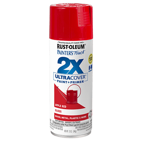 2x Ultra Cover Gloss Spray Paint - 12oz (6 Count) 334024 Rust-Oleum Apple Red