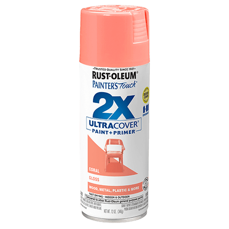 2x Ultra Cover Gloss Spray Paint - 12oz (6 Count) 334052 Rust-Oleum Coral