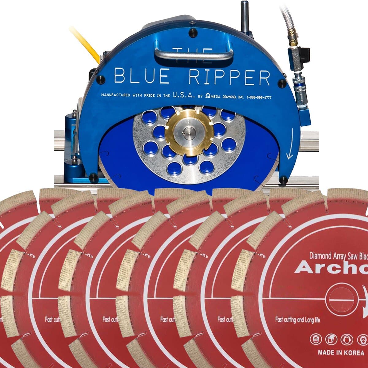 3 HP Blue Ripper Rail Saw Package Sale | Saw and Diamond Blades - Diamond Tool Store