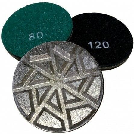 3" Metal Transition Grinding Pucks 69012 Diamond Products 80 Grit
