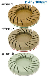 3 Step Polishing Pads for HG Hyper Grinder Hypergrinder