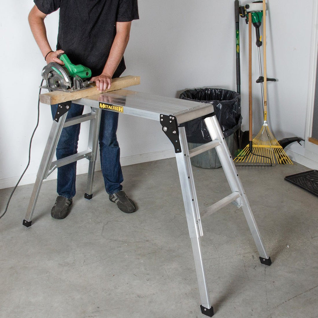31” Adjustable Work Platform | Work Space | Step Ladder – Diamond Tool ...