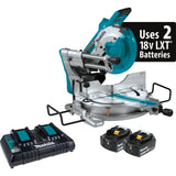 36V (18V X2) LXT® Brushless 10" Dual‑Bevel Sliding Compound Miter Saw, AWS® and Laser Makita