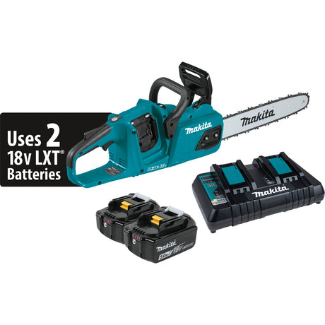 36V (18V X2) LXT® Brushless 14" Chain Saw XCU07PT Makita Kit