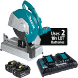 36V (18V X2) LXT® Brushless 14" Cut‑Off Saw XWL01PT Makita Kit