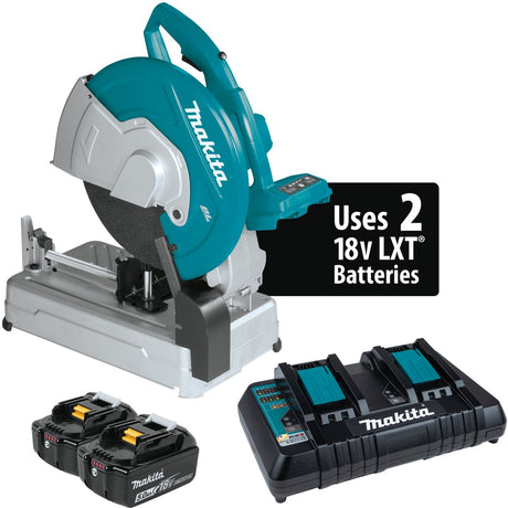 36V (18V X2) LXT® Brushless 14" Cut‑Off Saw XWL01PT Makita Kit