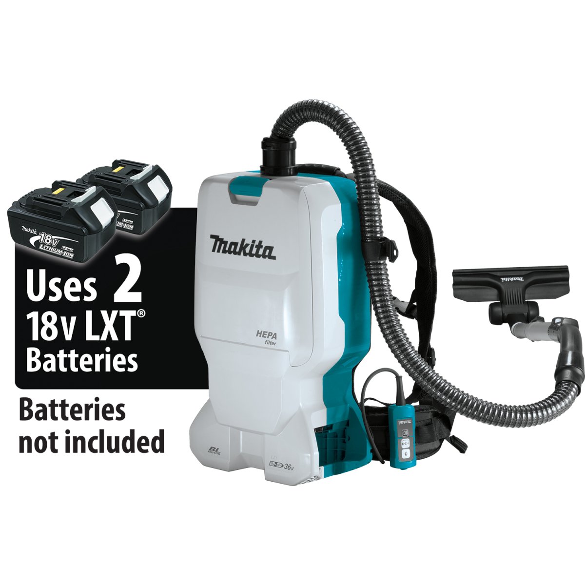 36V (18V X2) LXT® Brushless 1.6 Gallon HEPA Filter Backpack Dry Vacuum XCV17Z Makita Tool Only