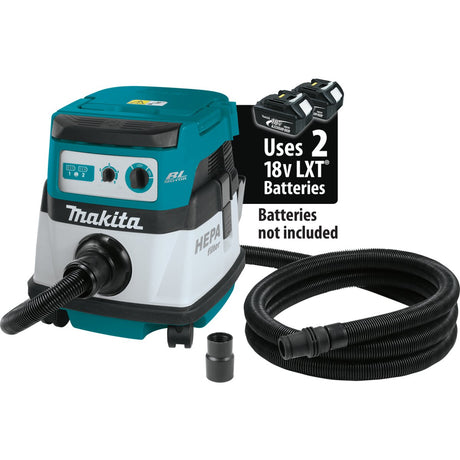 36V (18V X2) LXT® Brushless 2.1 Gallon HEPA Filter Dry Dust Extractor, Tool Only Makita