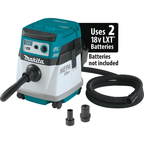 36V (18V X2) LXT® Brushless36V (18V X2) LXT® Brushless 4 Gallon HEPA Filter Dry Dust Extractor/Vacuum, AWS®, Tool Only4 Gallon HEPA Filter Dry Dust Extractor, AWS®, Tool Only Makita
