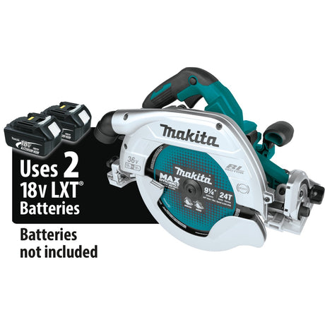 36V (18V X2) LXT® Brushless 9‑1/4” Circular Saw with Guide Rail Compatible Base, AWS® Capable Makita