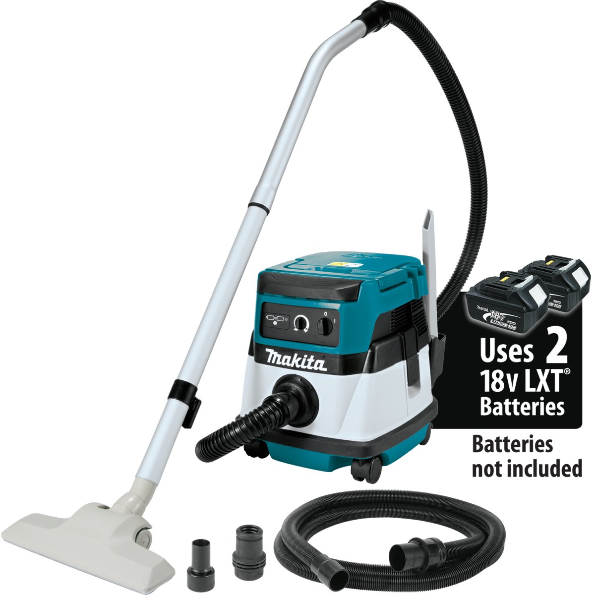 36V (18V X2) LXT®/Corded 2.1 Gallon HEPA Filter Dry Dust Extractor/Vacuum (5.0Ah) XCV04Z Makita Tool Only