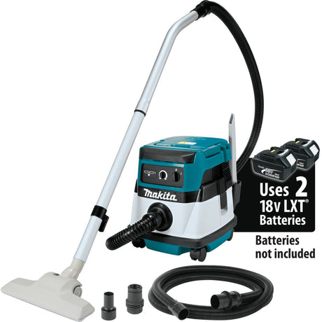 36V (18V X2) LXT®/Corded 2.1 Gallon HEPA Filter Dry Dust Extractor/Vacuum (5.0Ah) XCV04Z Makita Tool Only