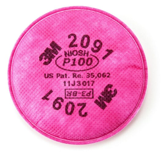 3M Particulate Filter 2091/07000(AAD) | P100 (50 Pairs) 3M