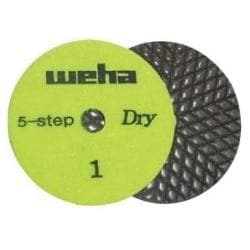 4" Weha 5 Step Dry Diamond Polishing Pads D5S41 Weha Step 1