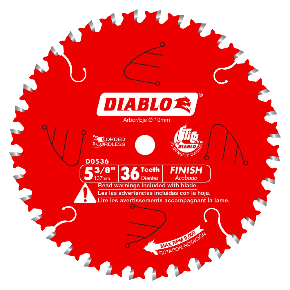 5-3/8 in. x 36 Tooth Framing Trim Saw Blade - 15 per Order - Diamond Tool Store