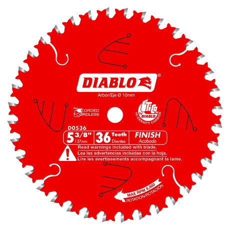 5-3/8 in. x 36 Tooth Framing Trim Saw Blade - 15 per Order Diablo Tools