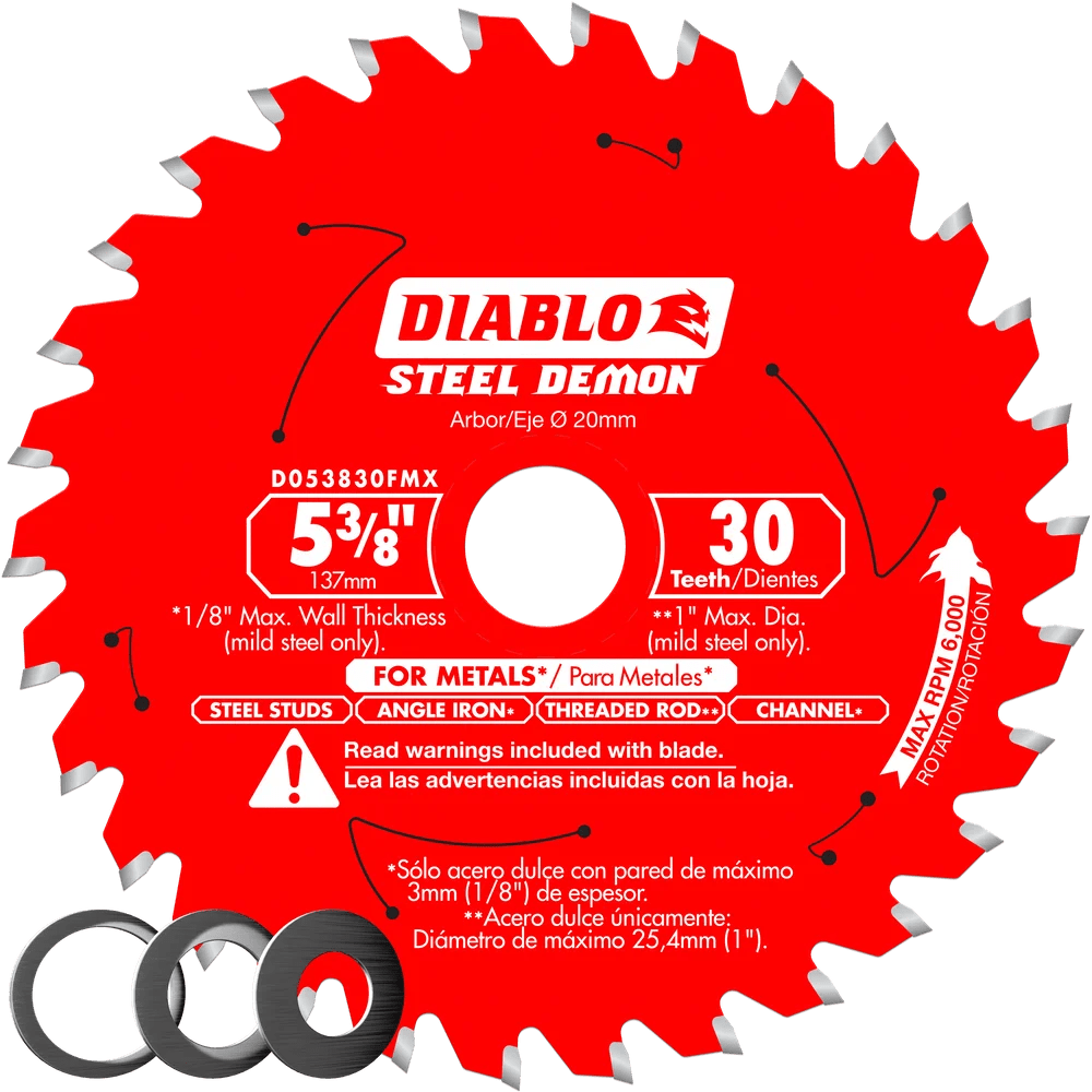 5‑3/8 in. x 30 Tooth Carbide-Tipped Saw Blade for Metal - 10 per Order - Diamond Tool Store