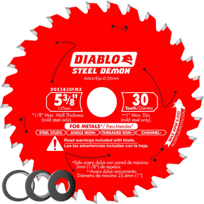 5‑3/8 in. x 30 Tooth Carbide-Tipped Saw Blade for Metal - 10 per Order Diablo Tools