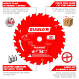 6-1/2 in. 24-Tooth Framing Saw Blade - 20 per Order Diablo Tools