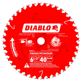 6-1/2 in. x 40 Tooth Finish Trim Saw Blade - 15 per Order Diablo Tools