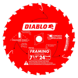 7-1/4 in. x 24 Tooth Framing Saw Blade - 25 per Order Diablo Tools