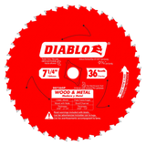7-1/4 in. x 36 Tooth Wood & Metal Carbide Saw Blade - 15 per Order Diablo Tools