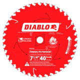 7-1/4 in. x 40 Tooth Finish Saw Blade - 15 per Order Diablo Tools