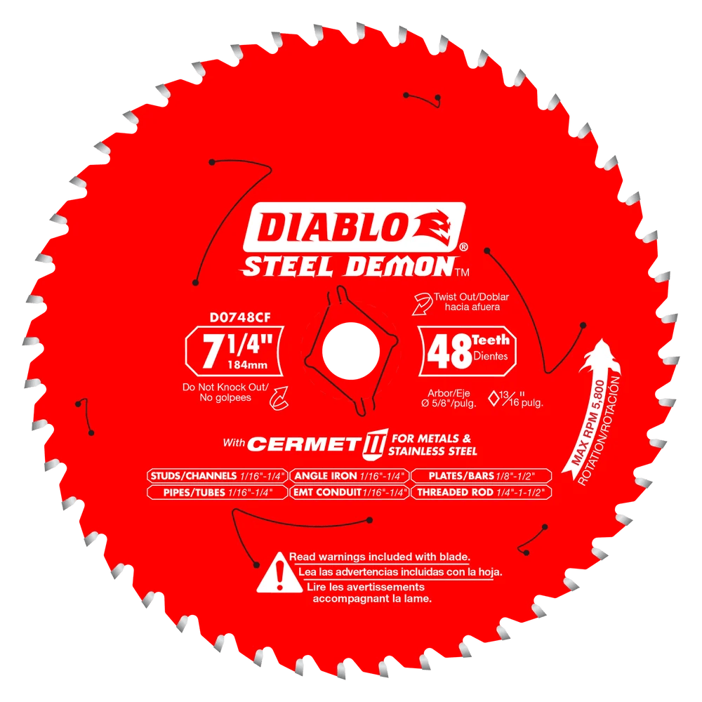 7-1/4 in. x 48 Tooth Cermet II Saw Blade for Metals and Stainless Steel - 8 per Order - Diamond Tool Store