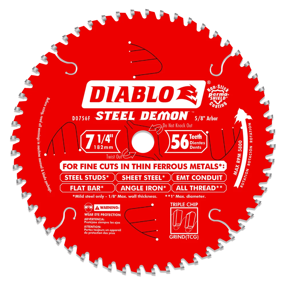 4 in. x 56 Tooth Carbide-Tipped Saw Blade for Metal - 8 per Order - Diamond Tool Store