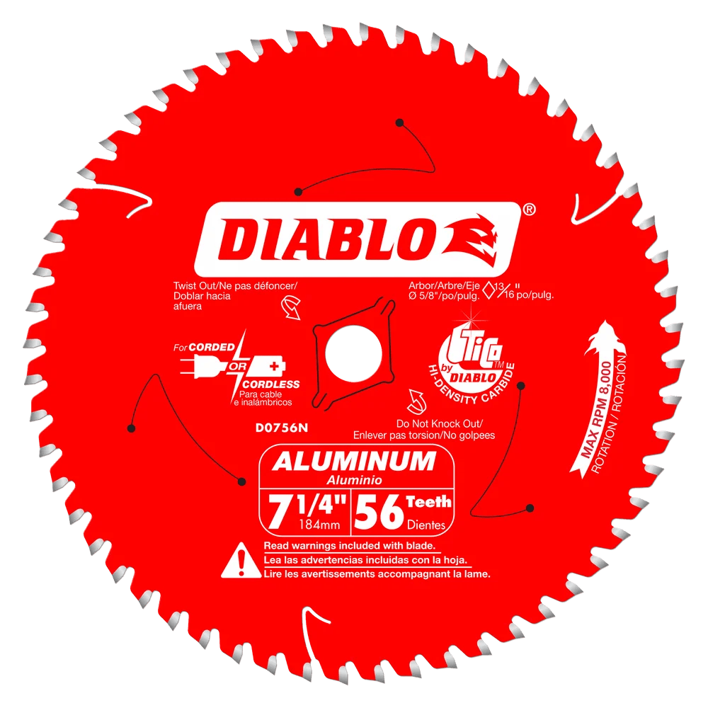 4 in. x 56 Tooth Thick Aluminum Cutting Saw Blade - 8 per Order - Diamond Tool Store