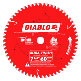 7-1/4 in. x 60 Tooth Ultra Finish Saw Blade - 14 per Order Diablo Tools