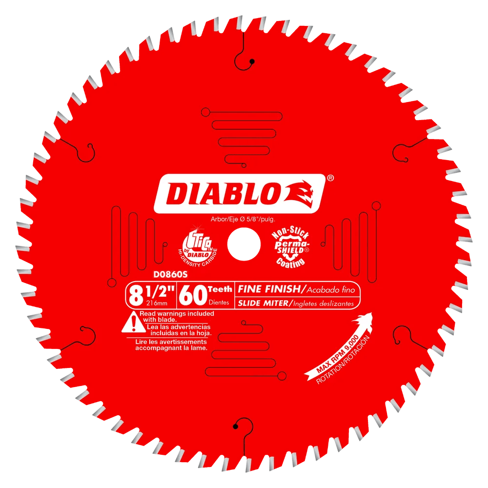 8-1/2 in. x 60 Tooth Fine Finish Saw Blade - 5 per Order - Diamond Tool Store
