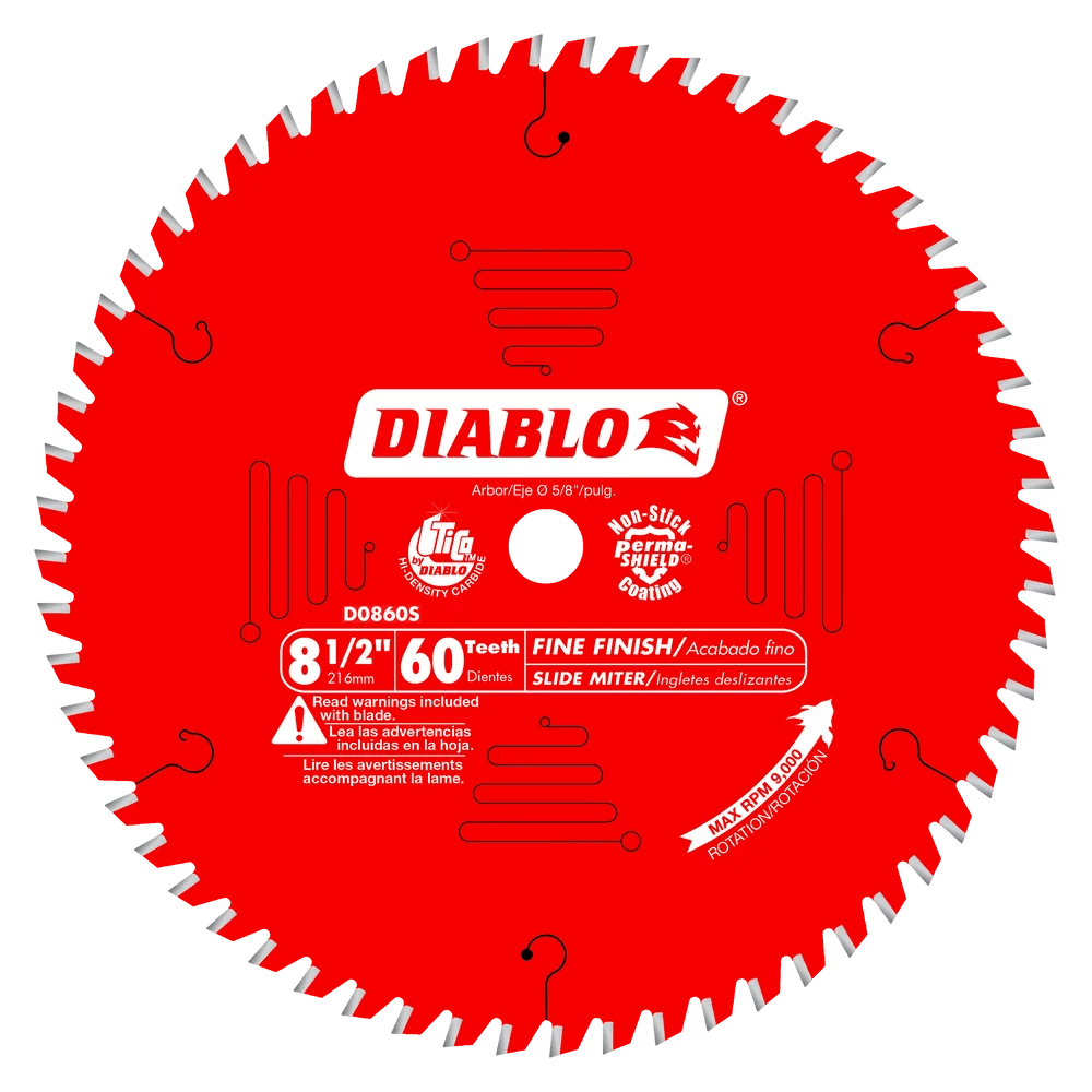 81/2 in. x 60 Tooth Fine Finish Saw Blade Diablo Tools Diamond