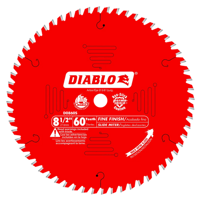 8-1/2 in. x 60 Tooth Fine Finish Saw Blade - 5 per Order Diablo Tools