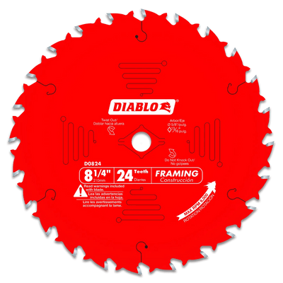 8-1/4 in. x 24 Tooth Framing Saw Blade - 15 per Order Diablo Tools