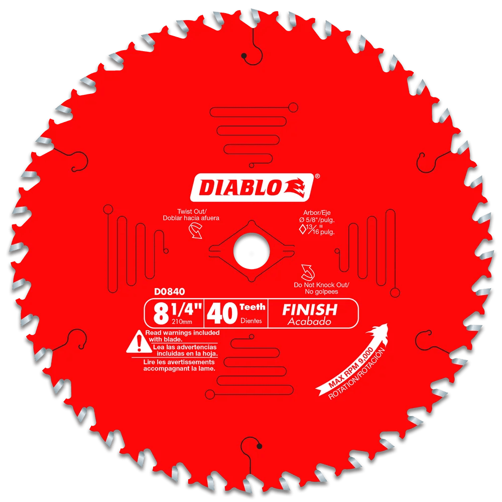 8-1/4 in. x 40 Tooth Finishing Saw Blade - 8 per Order - Diamond Tool Store