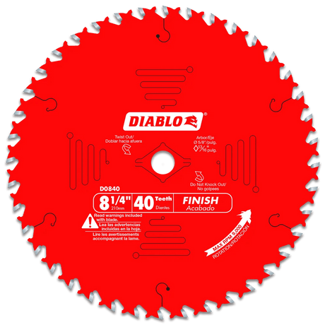 8-1/4 in. x 40 Tooth Finishing Saw Blade - 8 per Order Diablo Tools