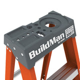 8′ Buildman™ Fiberglass Stepladder MetalTech