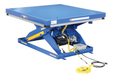 Electric Hydraulic Scissor Lift Tables - Partially Stainless Steel Vestil