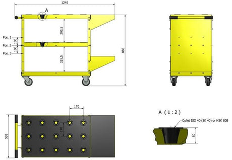 Aardwolf CNC Tooling Cart 30 Aardwolf