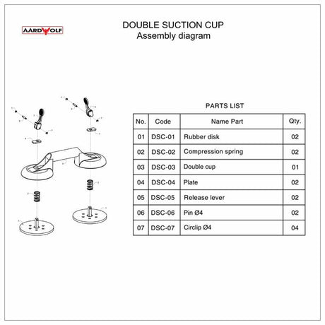 Aardwolf Double Suction Cup Aardwolf