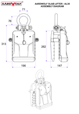 Aardwolf Slab Lifter 30 with Rollers Aardwolf